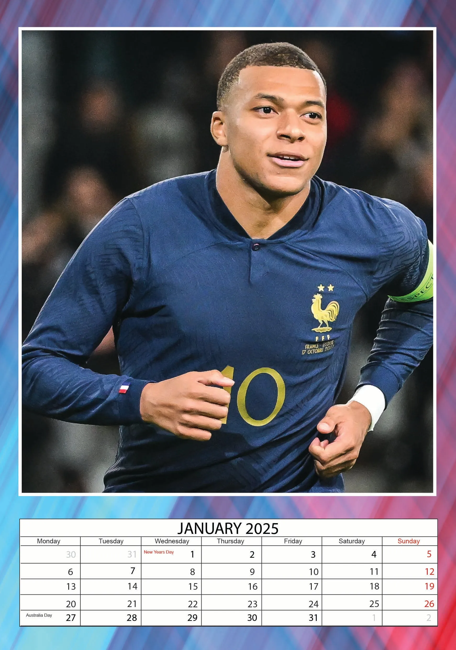 2025 Mbappe Large Wall Calendar