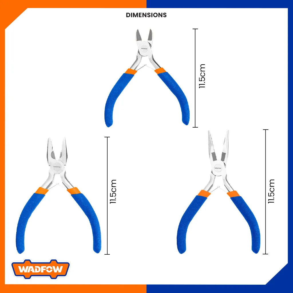 3 Pcs Mini Combination Plier Set