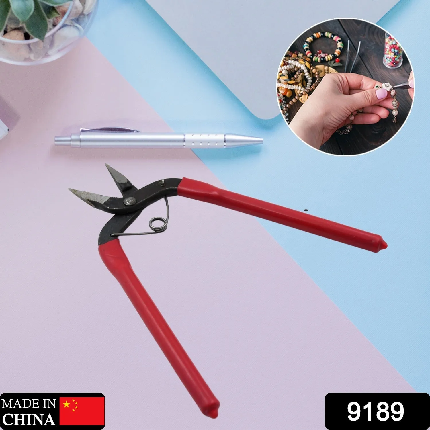 9189 Pliers DIY Tool Punching Pliers Multi-Function Small Needle Nose Pliers Oblique Nose Pliers Flat Cutting Wire Pliers, Jewelry Pliers