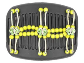 African Butterfly Hair Comb - Flowers Black 42