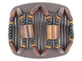 African Butterfly Hair Comb - Stones & Bones Brown 88