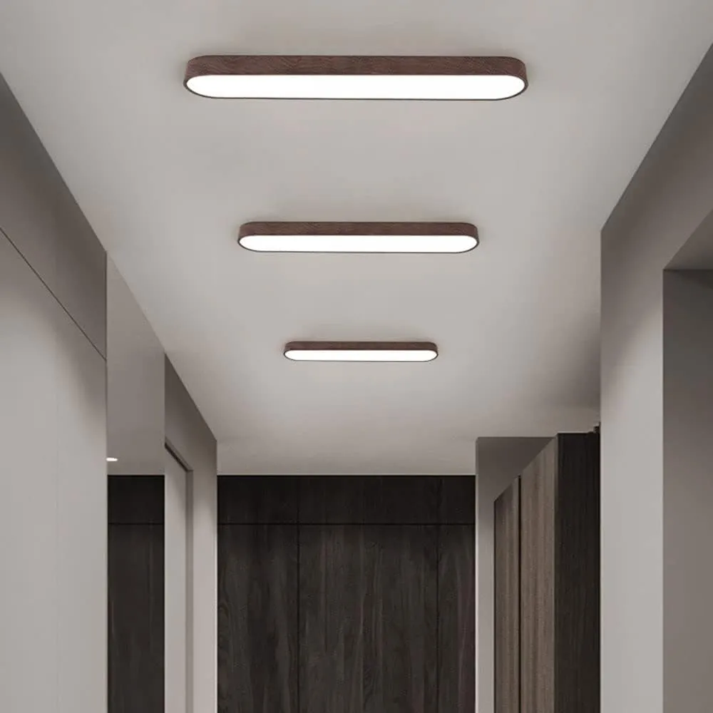 Ainoxel Wooden Flush Mount Ceiling Light