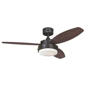 Alloy 42-Inch Three-Blade Indoor Ceiling Fan, Oil Rubbed Bronze Finish with LED Light Fixture