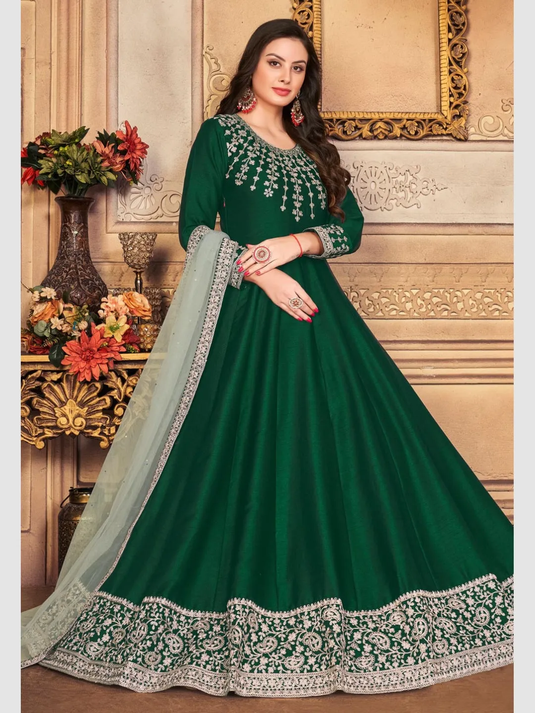 Art Silk - Anarkali Dress