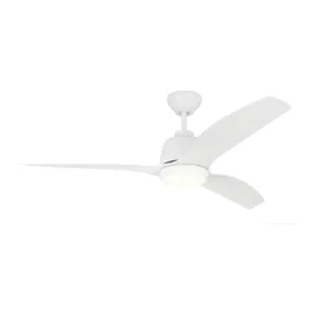 Avila Coastal 54" Ceiling Fan in Matte White