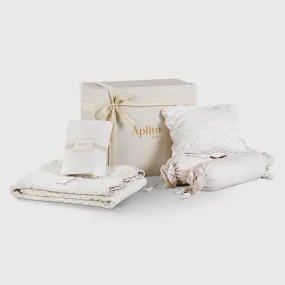 Baby Cot Bedding Gift Set | Sweet Scallop Haven | Pink