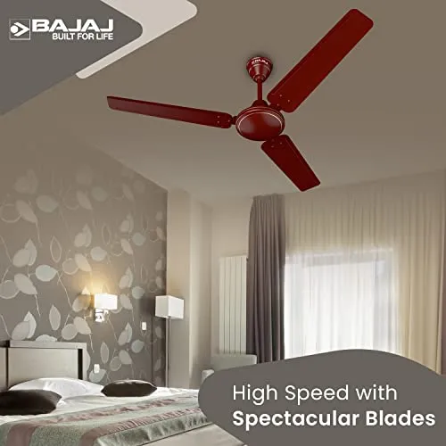 Bajaj Frore 1200 mm (48") Star Rated Ceiling Fans for Home |BEE Star Rated Energy Efficient Ceiling Fan |Rust Free Coating for Long Life |High Air Delivery |2-Yr Warranty Brown