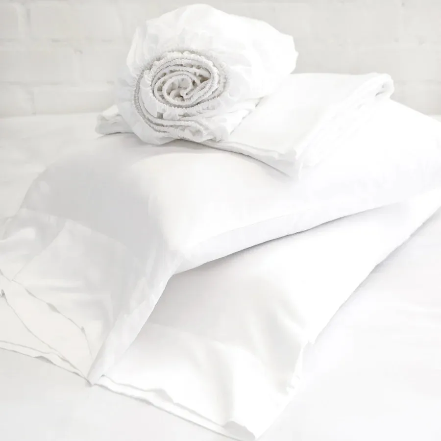 Bamboo Sheet Set in Twin - White