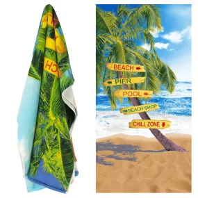 Beach Signs Design Large Towel