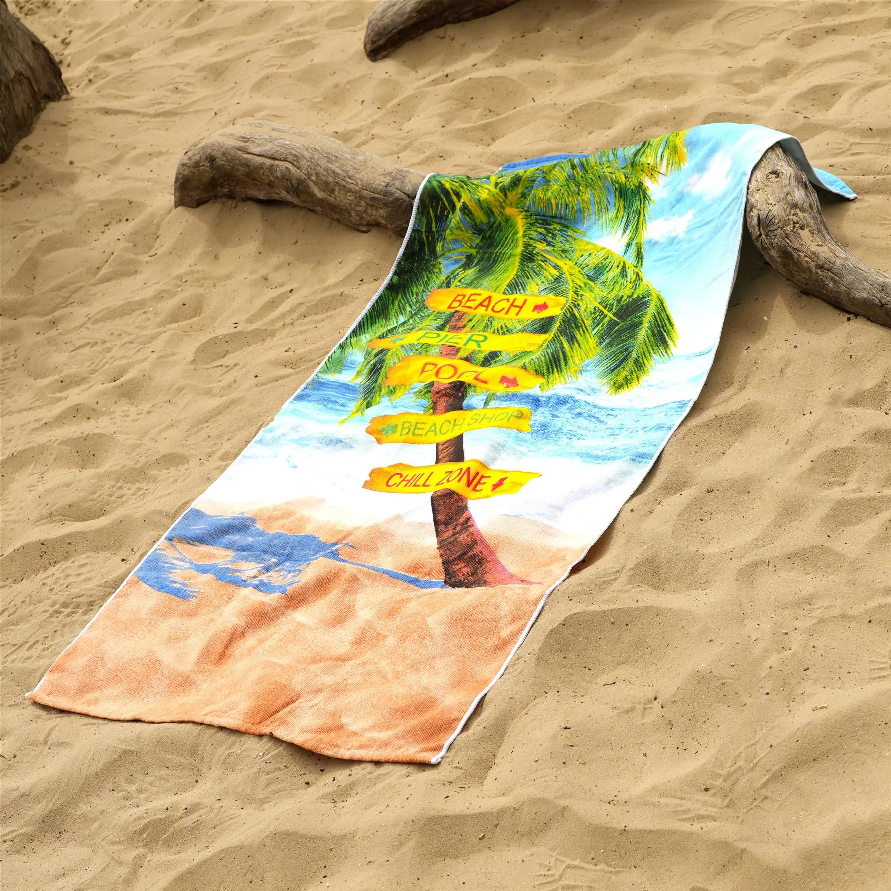 Beach Signs Design Large Towel