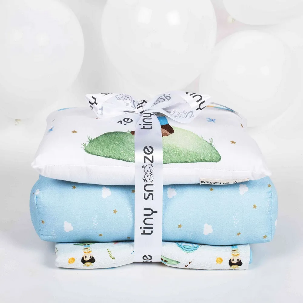 Blue The Little Prince Mini Cot Bedding Set