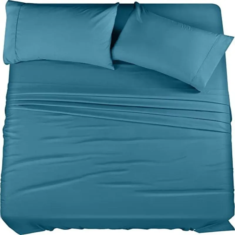 Brushed Microfiber Bedding Sheets Set, 4 Piece Bedding, Shrinkage and Fade Resistant, Easy Care