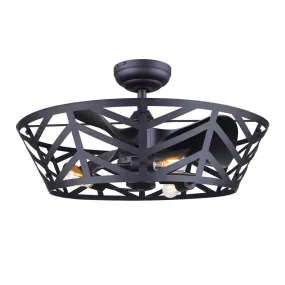 Canarm CF24MAU3BK Maud 24 Inch Black Ceiling Fandelier