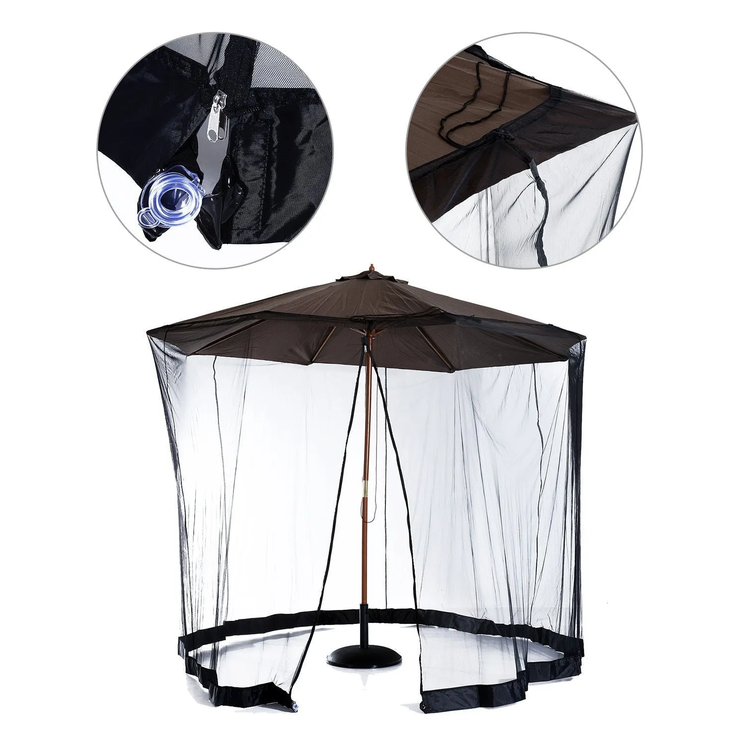 Canopy Mosquito Net Screen Mesh for Parasol