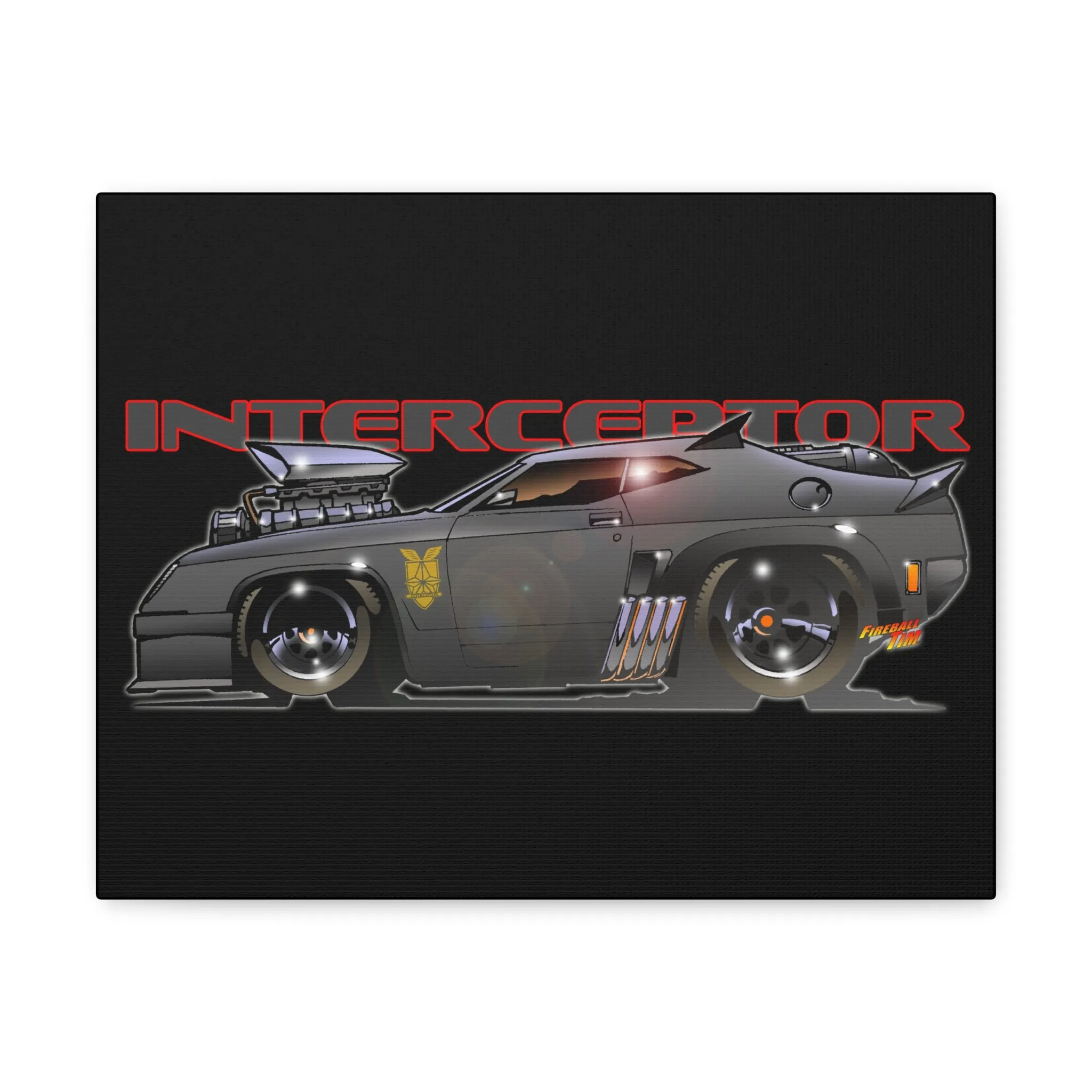 Canvas Print - MAD MAX INTERCEPTOR POLICE CAR Concept Art 11x14