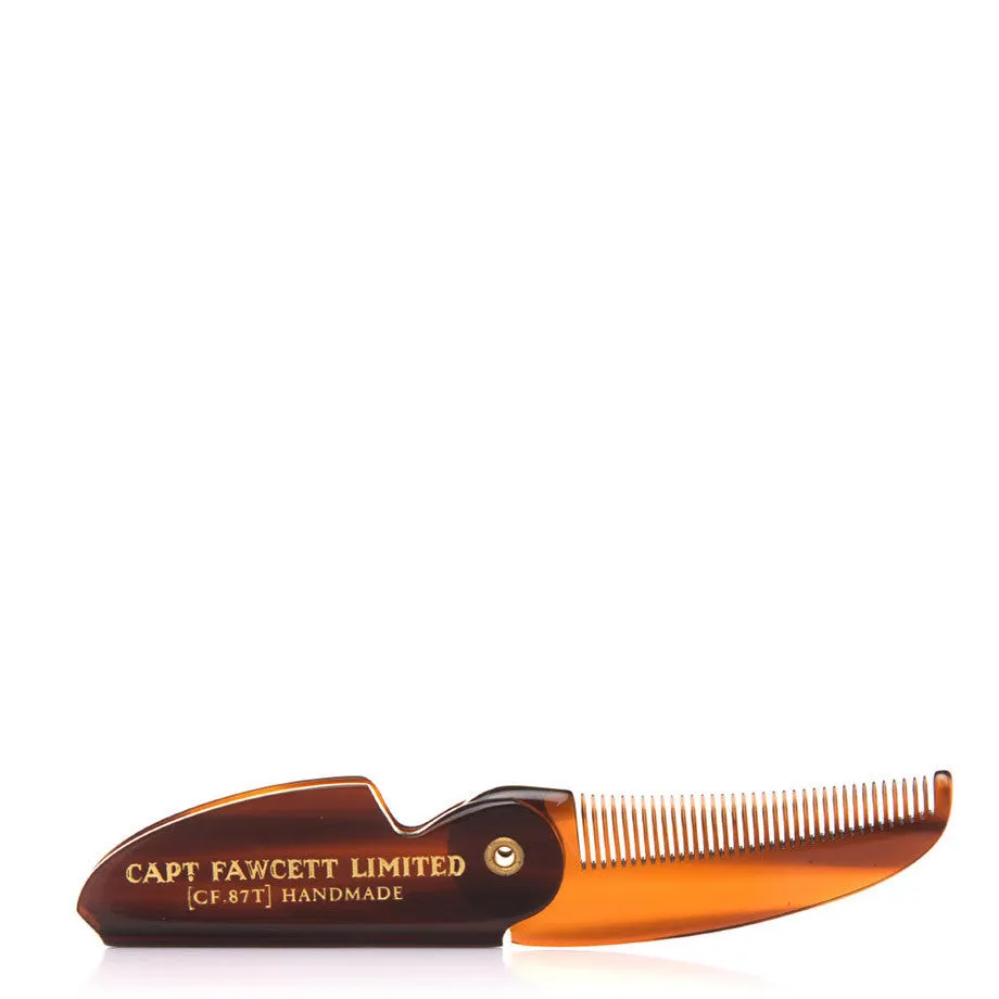 Captain Fawcett's Folding Moustache Comb 4.6"