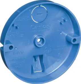 Carlon 8 cu in Round PVC 1 gang Ceiling Fan Pan Blue