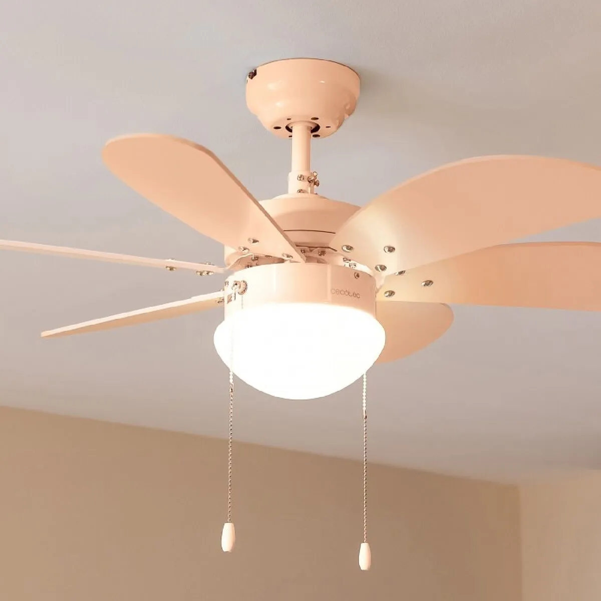 Ceiling Fan with Light Cecotec EnergySilence Aero 3600 Vision Full 50 W Orange