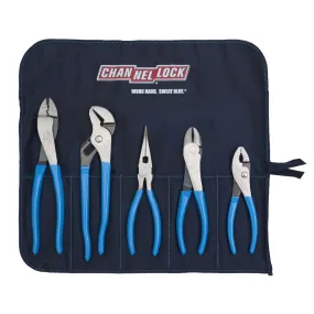 Channel Lock TOOL ROLL-1 5-Piece Technicians Pliers Set with Tool Roll