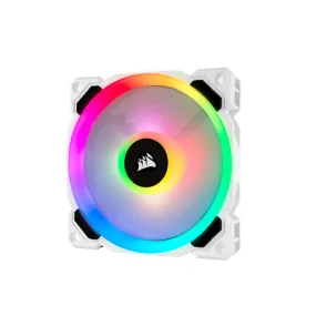 [CLEARANCE] CORSAIR LL120 iCUE RGB 120mm Desktop System Unit PWM Cooling Fan with 1500 RPM Fan Speed, Hydraulic Motor and Lighting Loop for Desktop Computer (White) | CO-9050091-WW