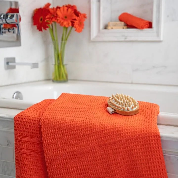 Coral Towel Set in Gift Bag, Classic Style