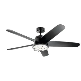 Daya 54" Ceiling Fan in Satin Black