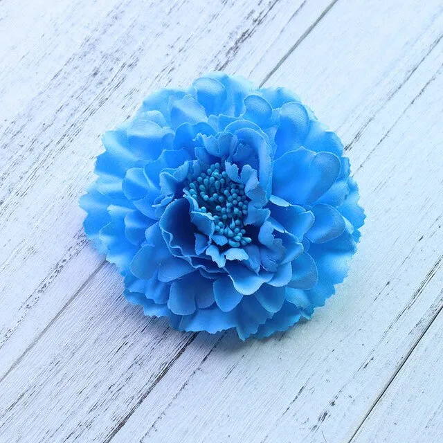 Fabric Peony Flower Wedding Party Hair Accessory