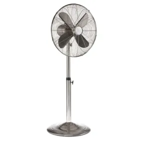 Floor Fan - Adjustable Height - Stainless