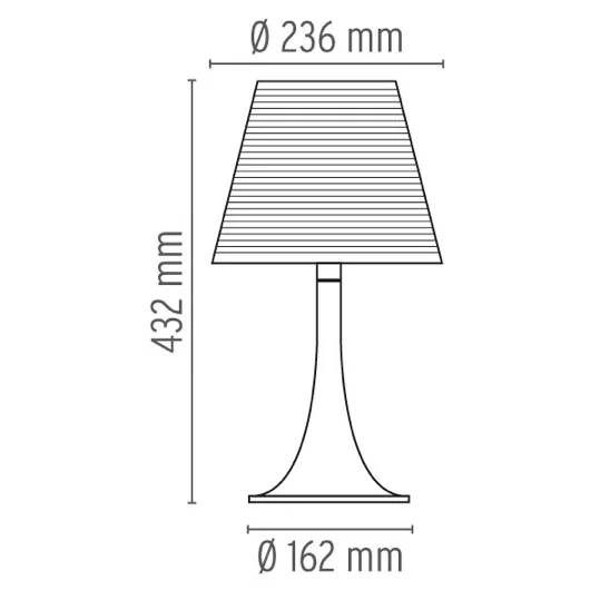 FLOS Miss K Aluminized Silver Table Lamp