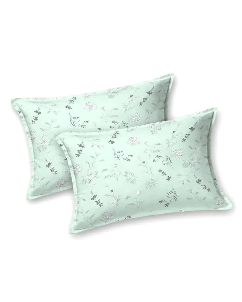 Foxglove Floral Polycotton Flat Bedding Set | King Size | 108 x 108 inches