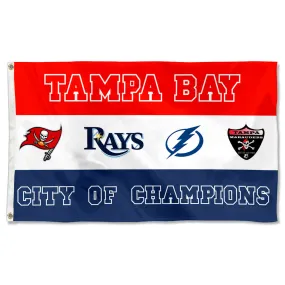 Fyon City of Tampa Bay Champions Sports Fans Team Flag  banner