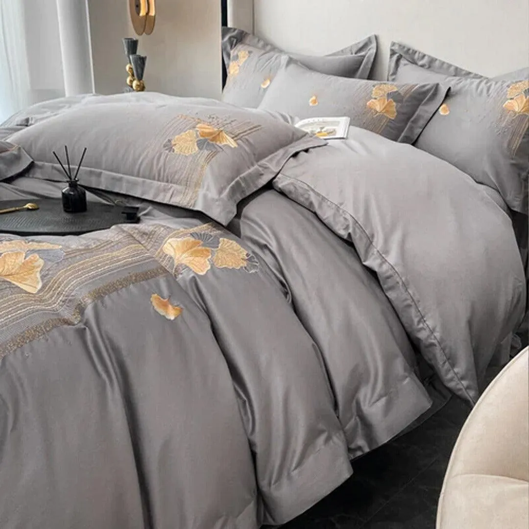 Ginkgo Embroidery Duvet Set