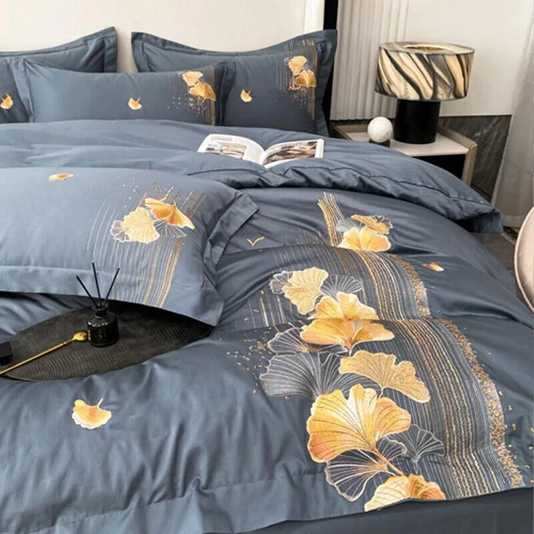 Ginkgo Embroidery Duvet Set