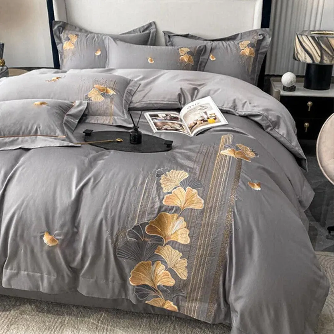 Ginkgo Embroidery Duvet Set