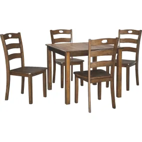 Hazelteen 5 Piece Casual Dining - Medium Brown - (D419-225)