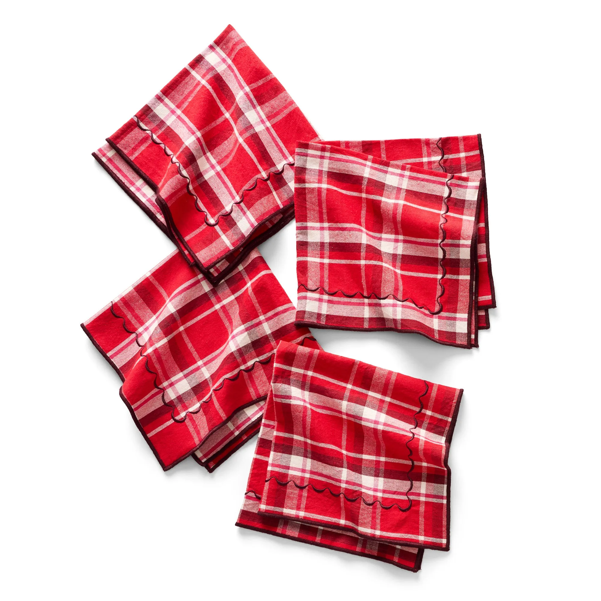 Holiday Stitch Plaid Napkins