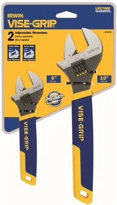 Irwin Adjustable Wrench Set 2 Piece (6 In.' 10 In.)