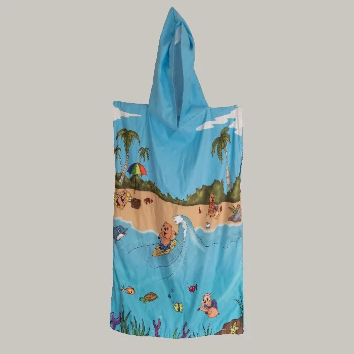 Kids Hooded Towel - Ocean Quokka Towel