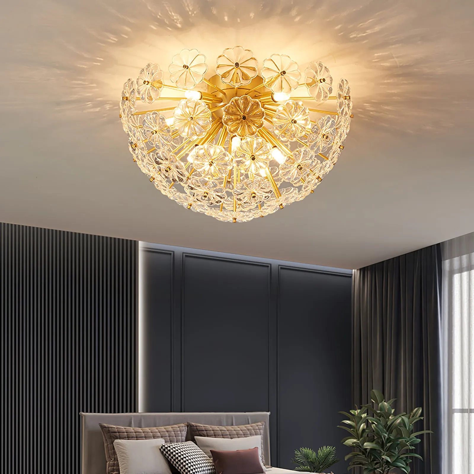 Lamina Crystal Ceiling Light