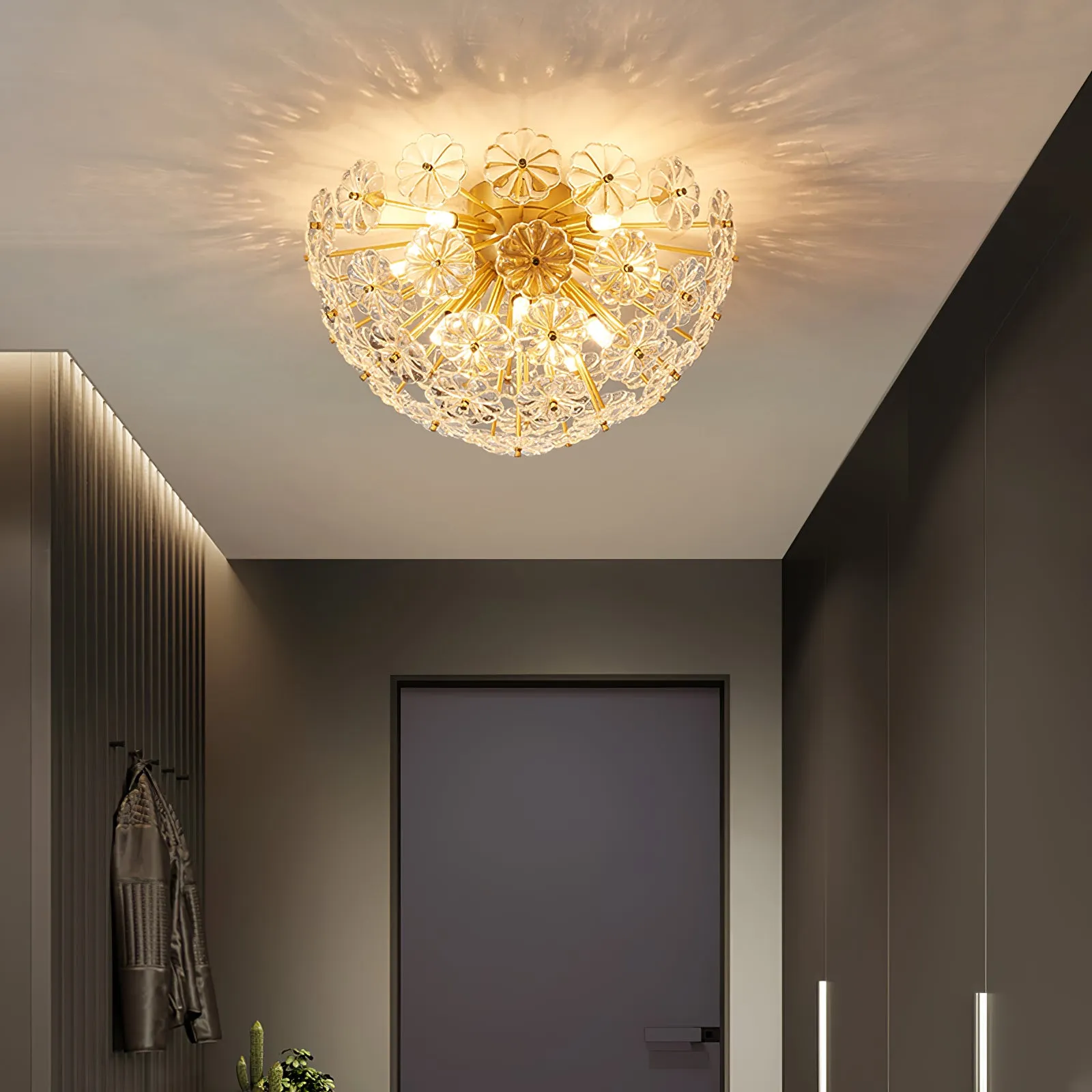 Lamina Crystal Ceiling Light