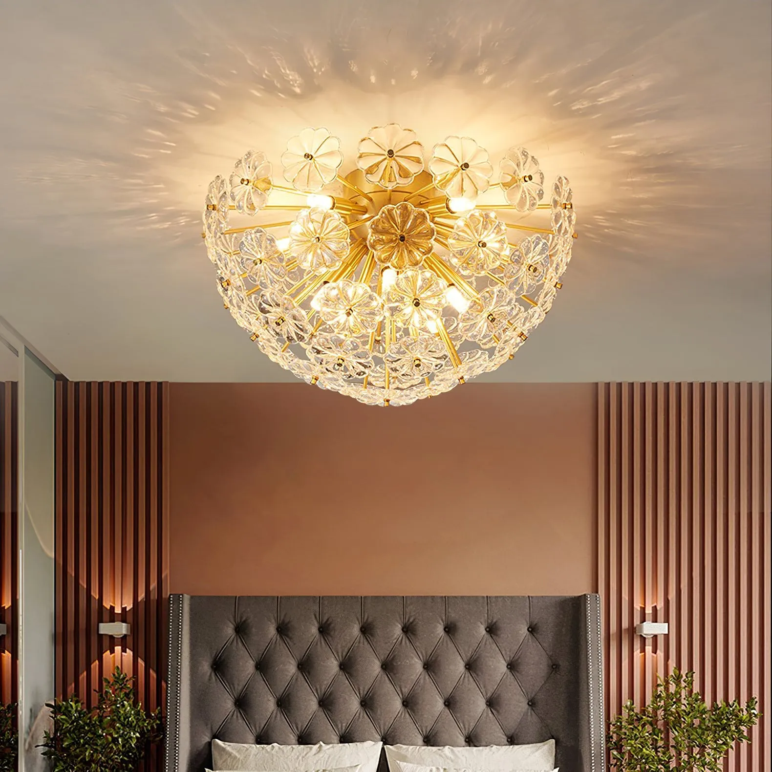 Lamina Crystal Ceiling Light