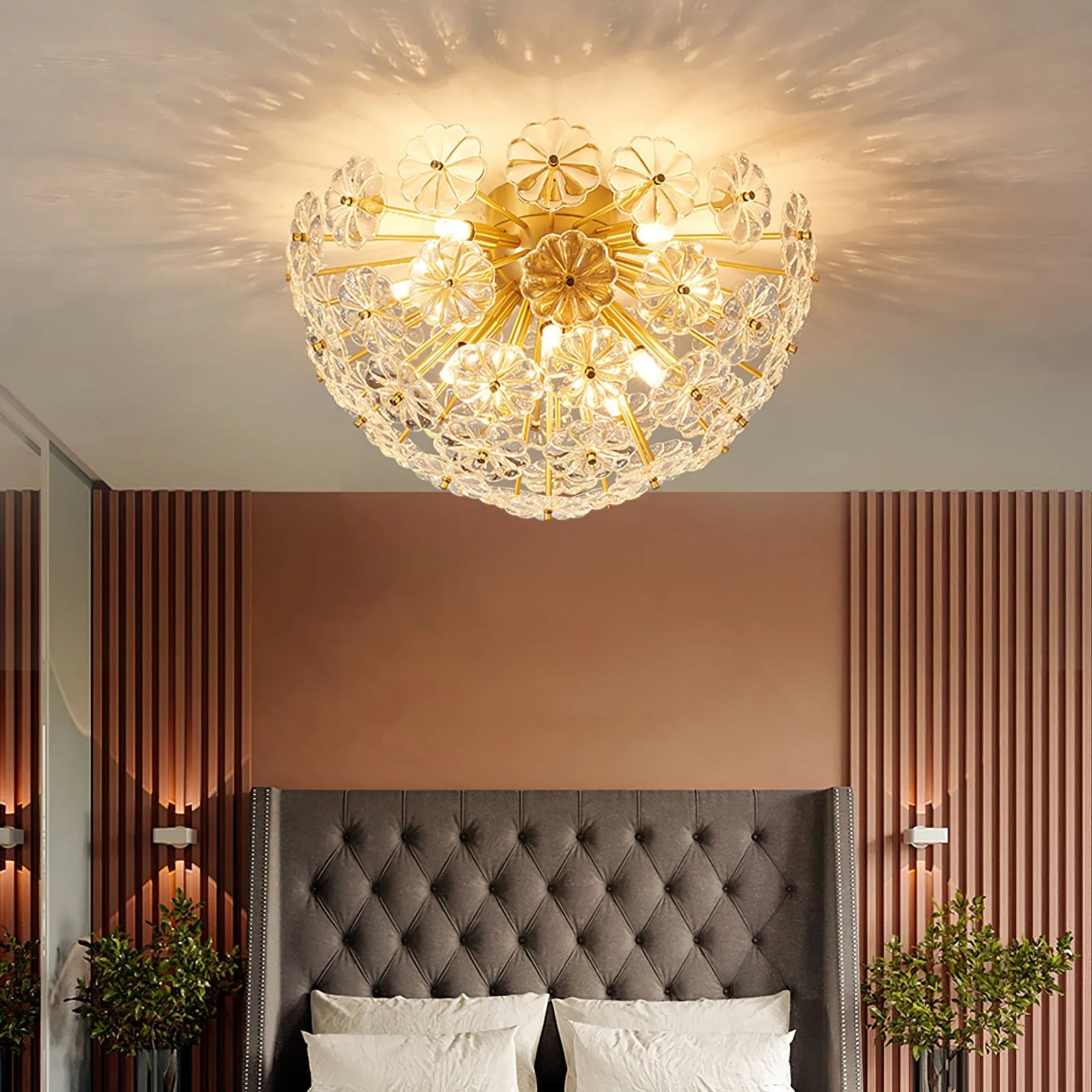 Lamina Crystal Ceiling Light