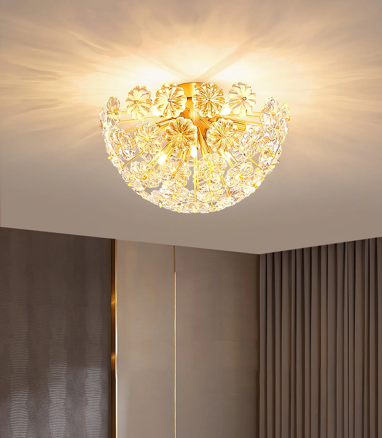 Lamina Crystal Ceiling Light