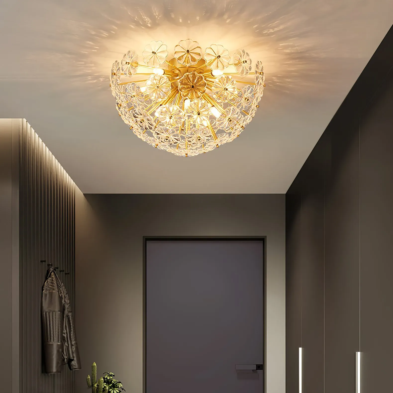 Lamina Crystal Ceiling Light