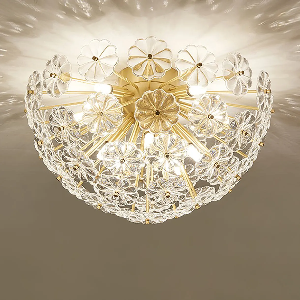 Lamina Crystal Ceiling Light