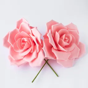 Large 12" Blush Rose Foam Flower Backdrop Wall Decor, 3D Premade (2-PACK)  for Weddings, Photo Shoots, Birthday Parties and more