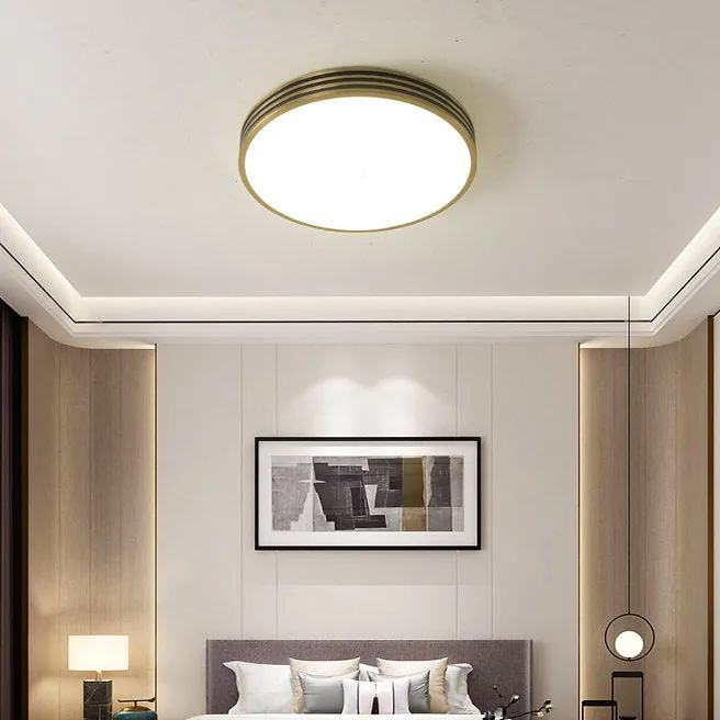 LED Full Brass Vintage Style Ceiling Light