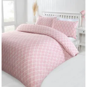 Lewis's Deco Duvet Set - Pink