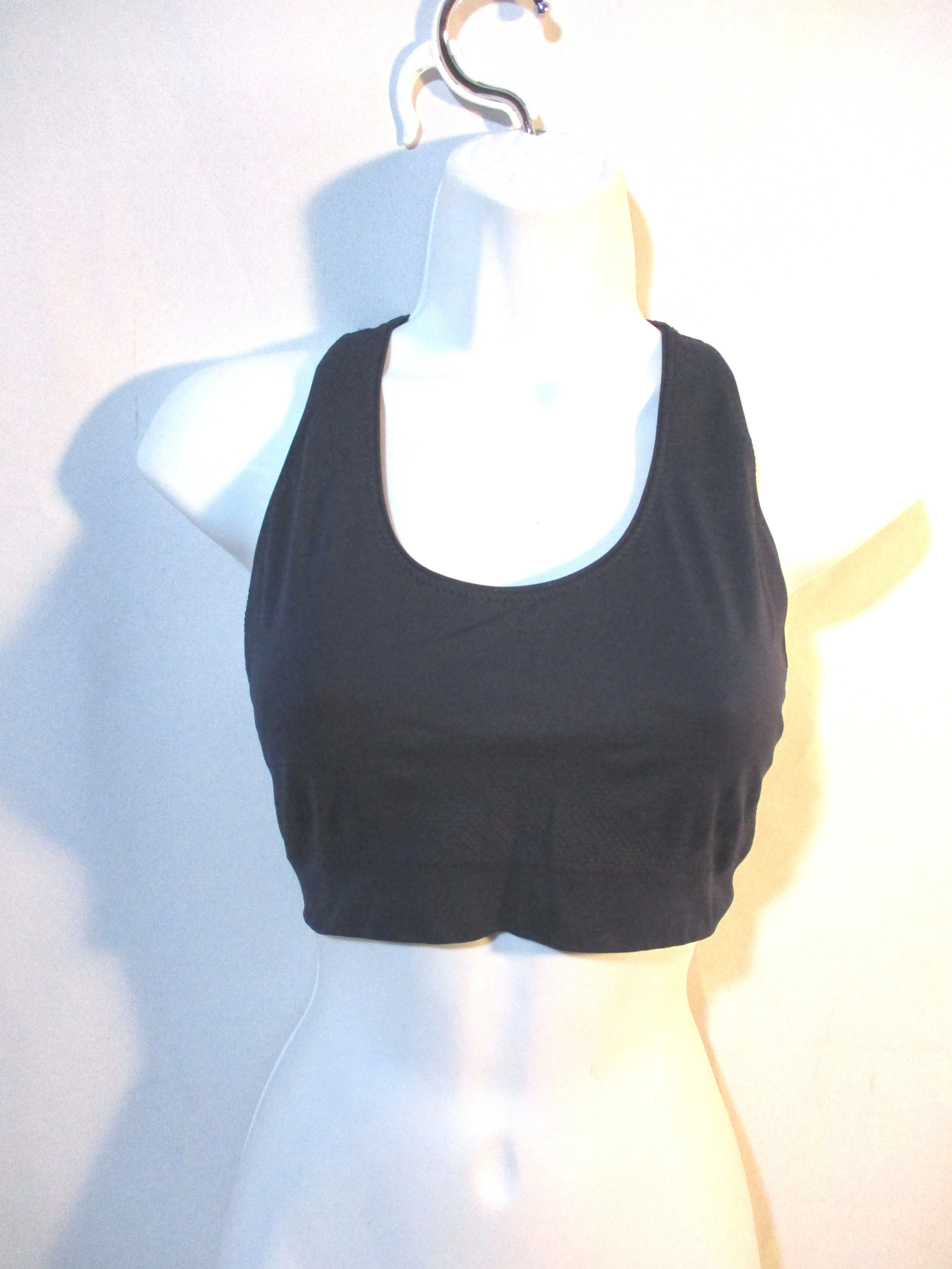 LUCAS HUGH LONDON Racerback Sports Bra Athletic Workout NAVY BLUE