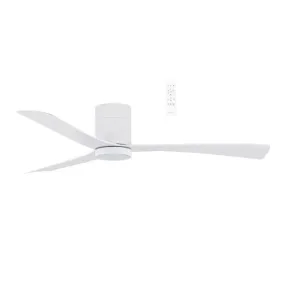 Martec Metro DC 1320mm Hugger Ceiling Fan with LED Light Matt White